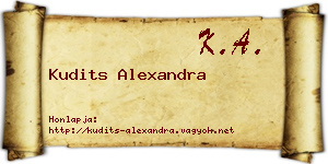 Kudits Alexandra névjegykártya